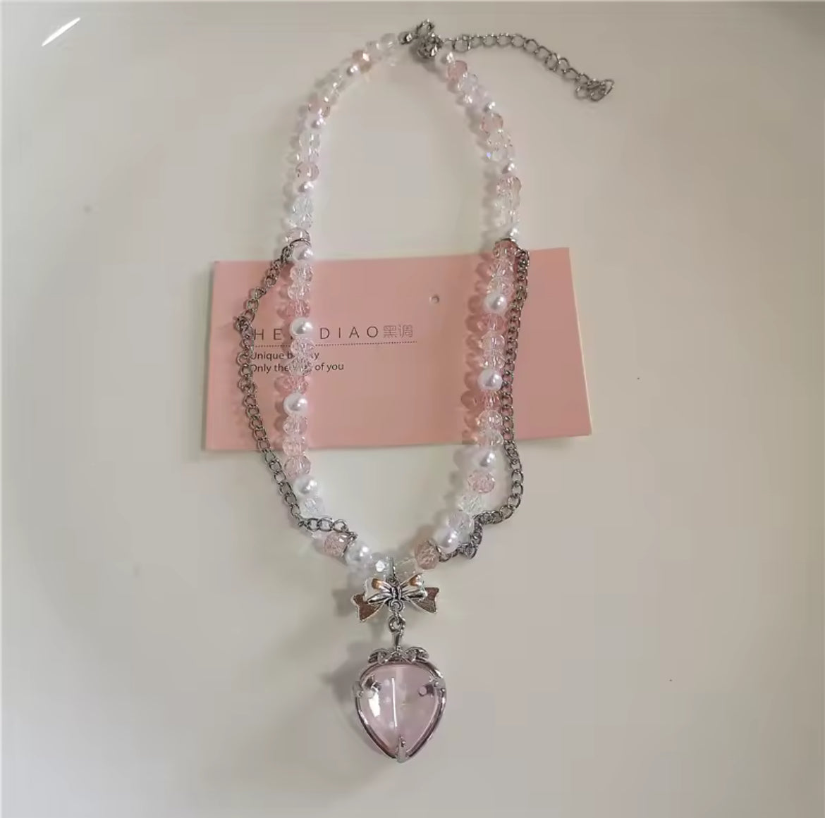 Necklace rose diamond