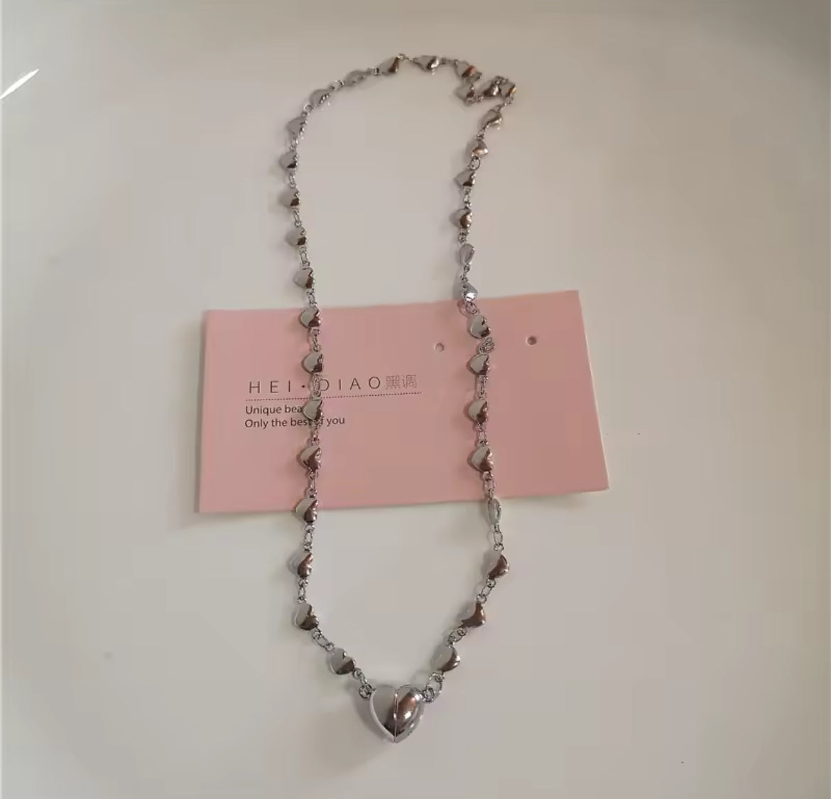 Necklace silver heart