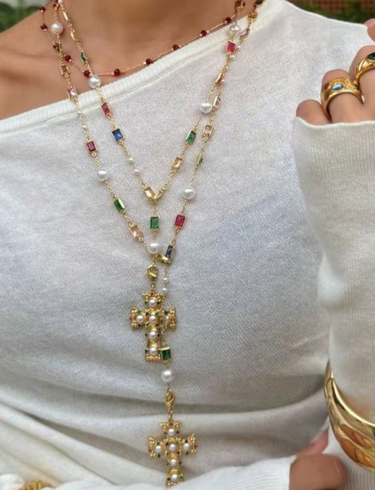 Necklace goj gold cross