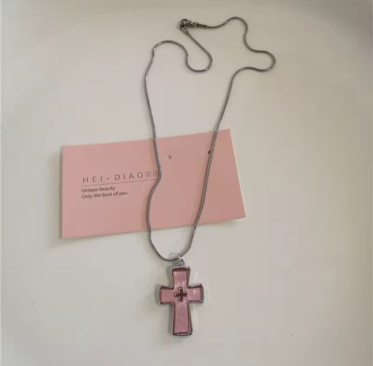 Necklace rose cross